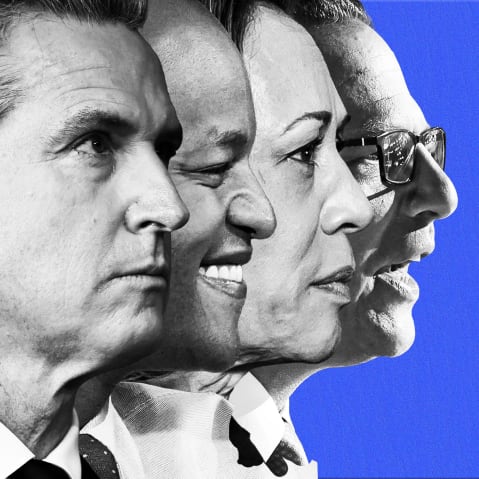 Gavin Newsome, Wes Moore, Kamala Harris, Josh Shapiro.