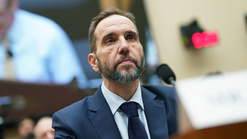 Former Special Counsel Jack Smith prepares to testify during a hearing before the House Judiciary Committee on Jan. 22, 2026 in the Rayburn House Office Building on Capitol Hill.