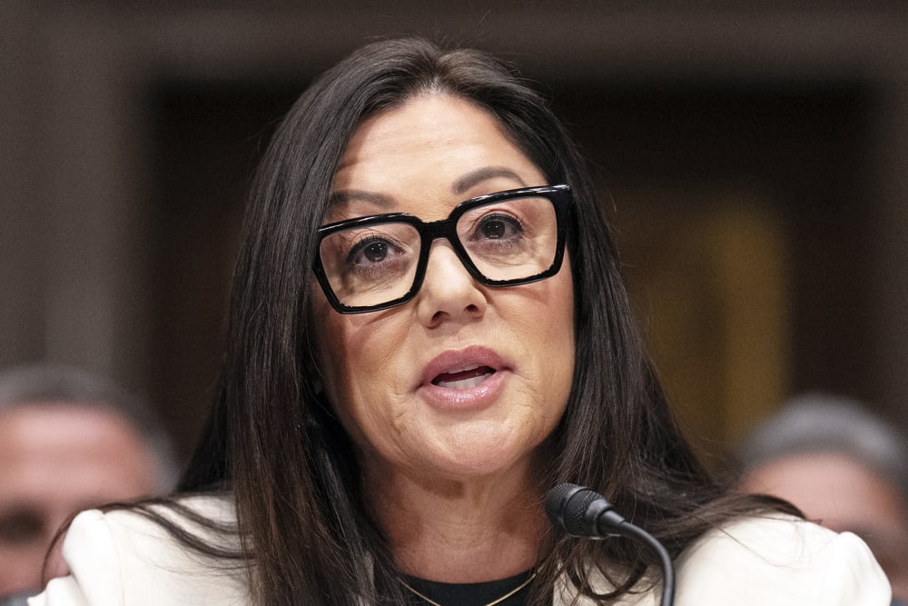 Lori Chavez-DeRemer attends a hearing on Capitol Hill.