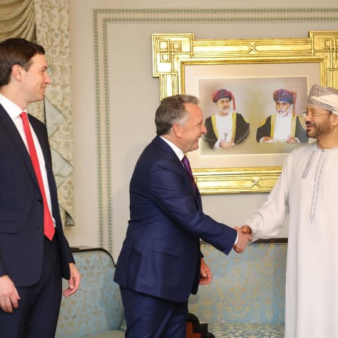 Jared Kusher and Steve Witkoff meet with Oman's Foreign Minister Sayyid Badr Albusaidi