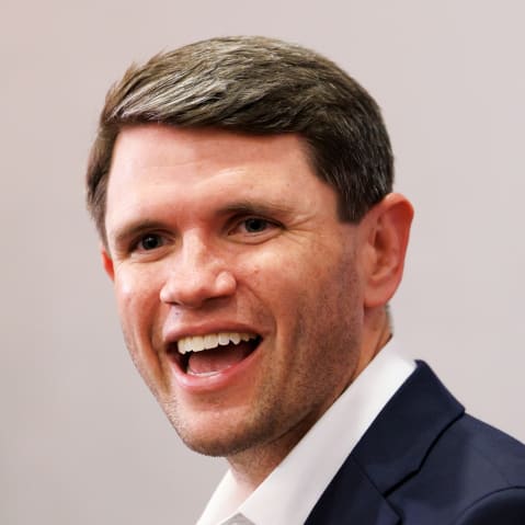 James Talarico during a campaign event in Houston.