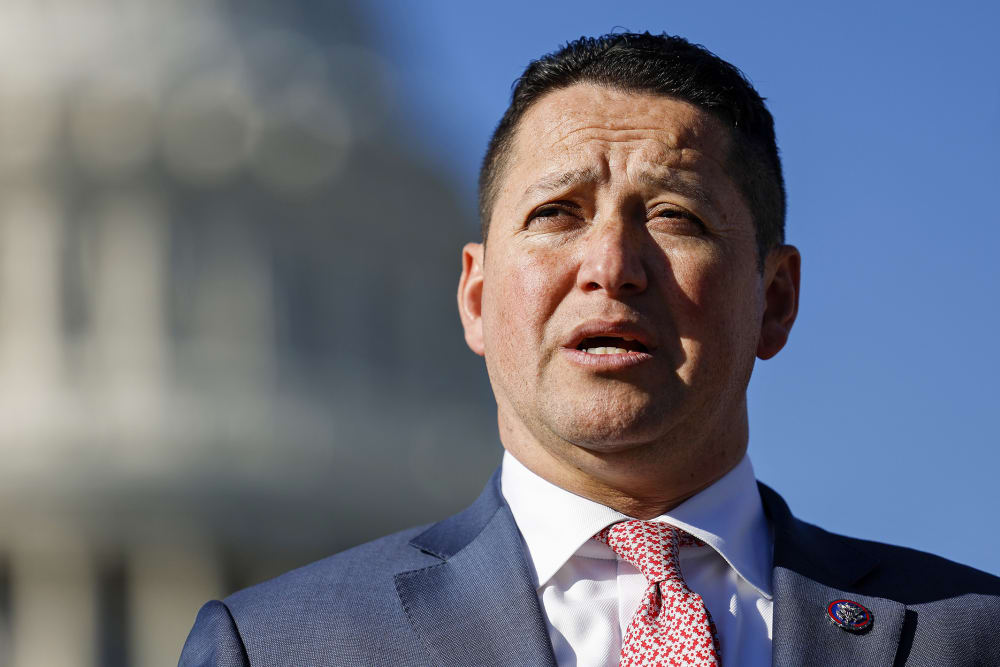 Rep. Tony Gonzales speaks at a news conference in Washington, D.C.