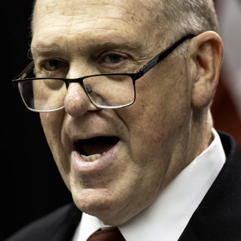 Tom Homan, White House "Border Czar" at a press conference on Feb. 4, 2026 in Minneapolis.