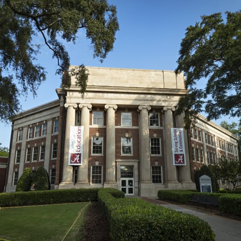 Bibb Graves Hall on the campus of the University of Alabama.