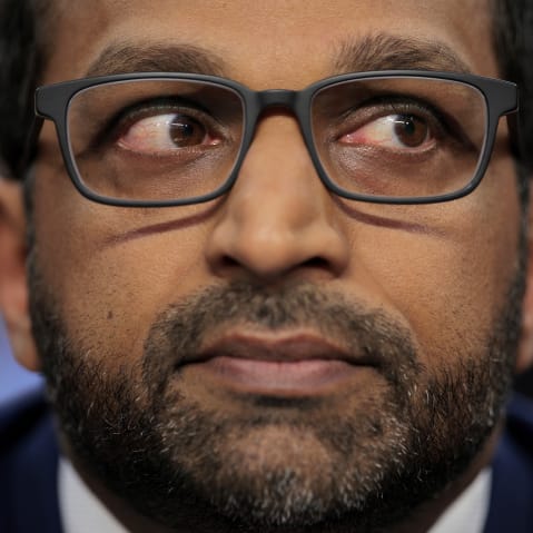 Kash Patel testifies before the Senate Judiciary Committee.