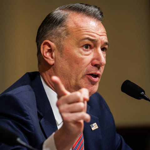 Acting Director of U.S. Immigration and Customs Enforcement (ICE) Todd Lyons testifies during a House Homeland Security Committee hearing on Feb. 10, 2026 in Washington, D.C.