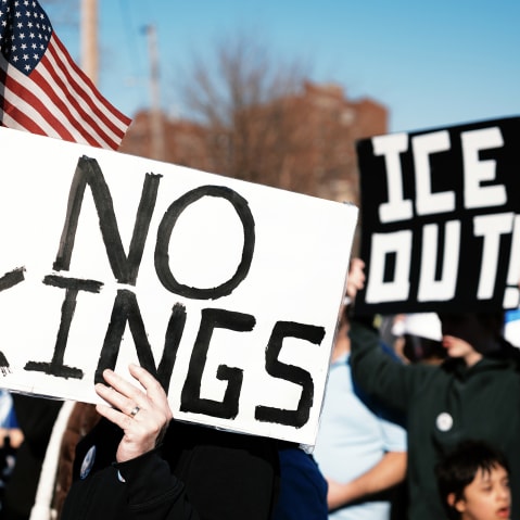 Several thousand people march for democracy at the call of several organizations and associations, demanding ICE out of Minnesota immediately, and justice and accountability for Renee Good, Alex Pretti, and all victims of ICE on Feb. 16, 2026 in Minneapolis.
