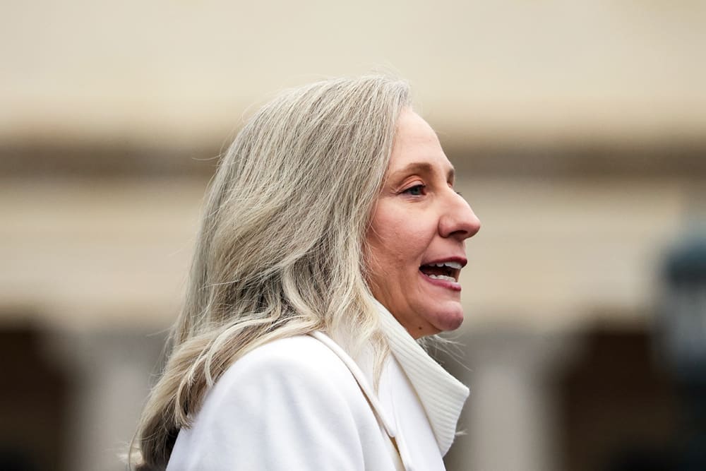 Governor Abigail Spanberger after being sworn into office in Richmond, VA.