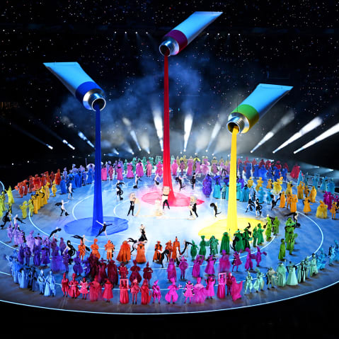 The opening ceremony of the Milan Cortina 2026 Winter Olympics on Feb. 6, 2026, in Milan.