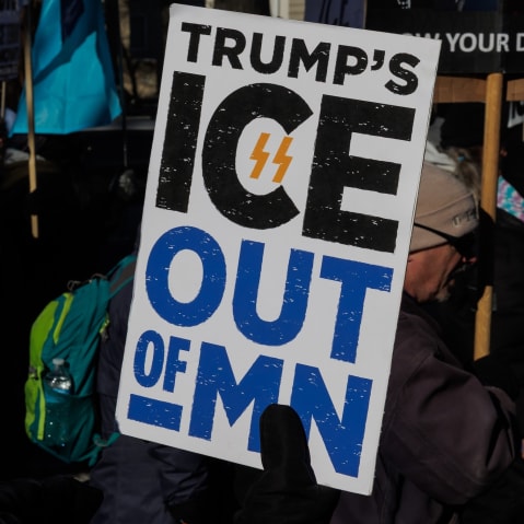 Anti-ICE demonstrators protest in Minneapolis