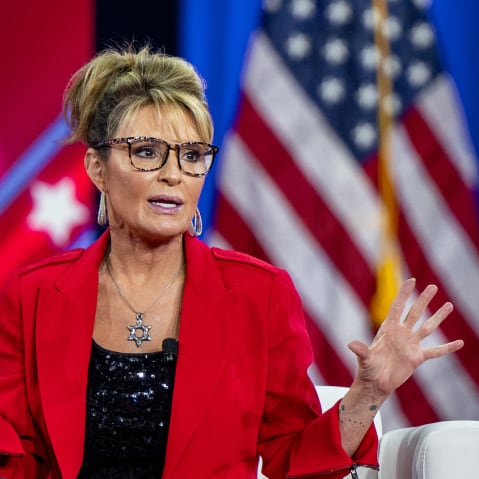 Former Alaska Gov. Sarah Palin speaks at the Conservative Political Action Conference in Dallas, T.X., on Aug. 4, 2022.