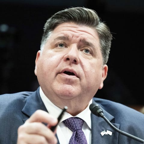 JB Pritzker speaking at a hearing of the House Oversight and Government Reform Committee at the U.S. Capitol.
