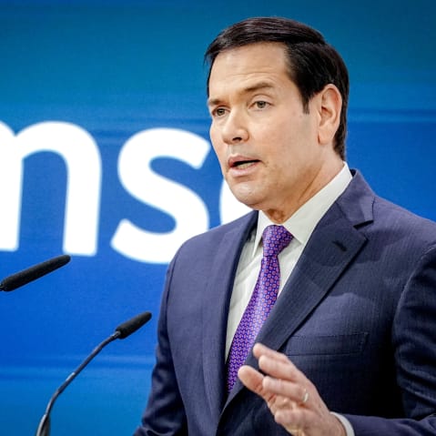 Marco Rubio speaks at the Munich Security Conference