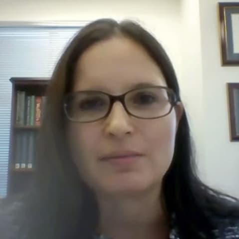 Aileen M. Cannon speaks remotely during a Senate Judiciary Committee oversight nomination hearing.