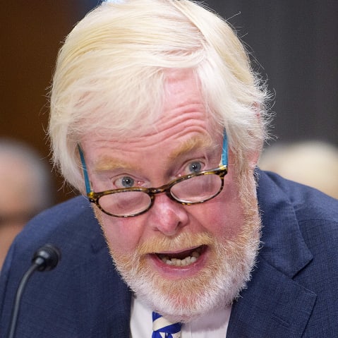 Leo Brent Bozell III appears before a Senate Committee on Foreign Relations hearing on Capitol Hill.