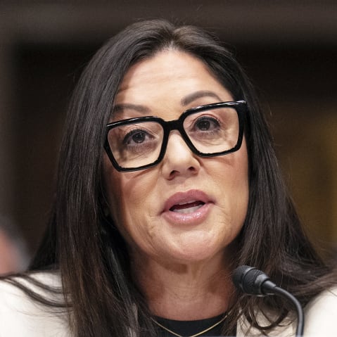 Lori Chavez-DeRemer attends a hearing on Capitol Hill.