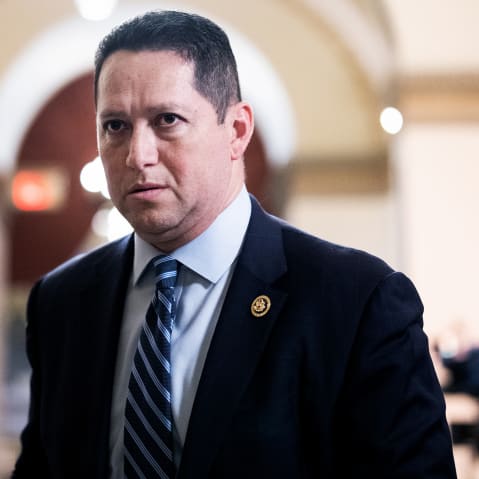 Tony Gonzales walks into the capitol building.