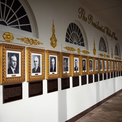 "The Presidential Walk of Fame" outside the White House on Dec. 17, 2025.