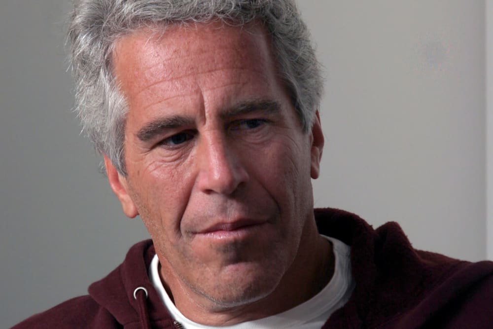 This is a close up portrait of Epstein.