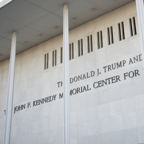 A view of the John F. Kennedy Center for the Performing Arts, which was recently renamed the Donald J. Trump and John F. Kennedy Memorial Center for the Performing Arts.