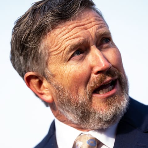 Thomas Massie on Nov. 18, 2025, outside the U.S. Capitol.