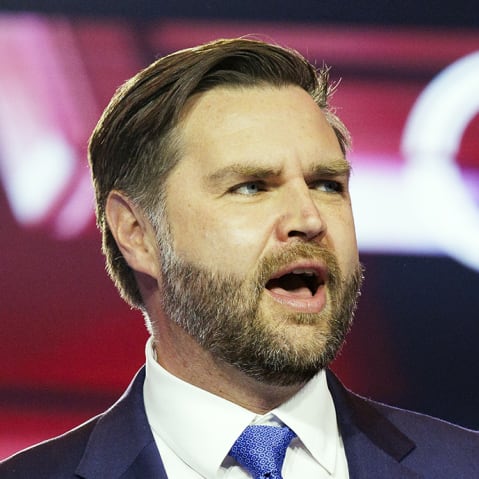 Vice President JD Vance speaks on the final day of Turning Point USA's annual AmericaFest conference on Dec. 21 in Phoenix, AZ.