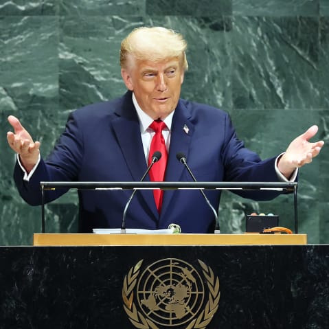 President Donald Trump during the United Nations General Assembly (UNGA) in New York City.
