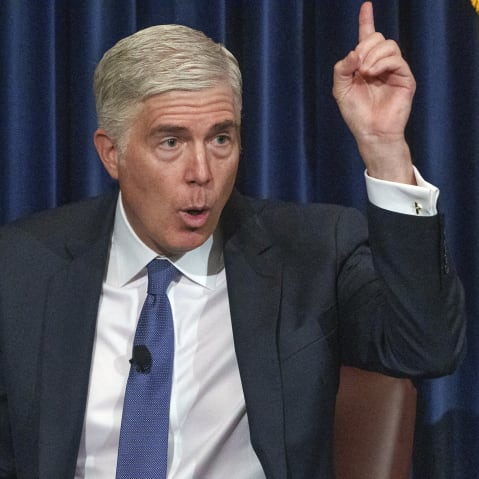 Supreme Court Associate Justice Neil Gorsuch speaks at the Ronald Reagan Presidential Library Foundation.