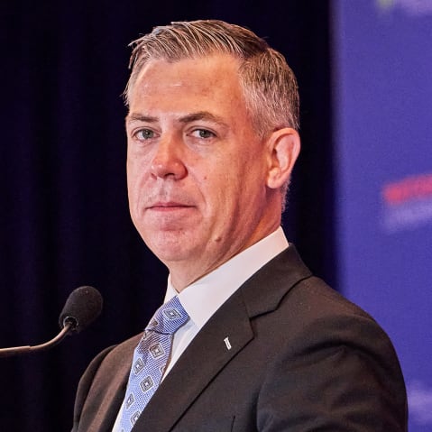 Sen. Jim Banks at the National Conservatism Conference on Sept. 3, 2025 in Washington D.C.