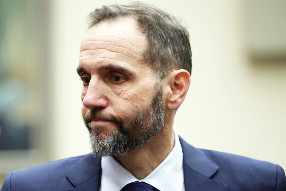 Former special counsel Jack Smith during a hearing before the House Judiciary Committee on Jan. 22, 2026, in the Rayburn House Office Building on Capitol Hill.
