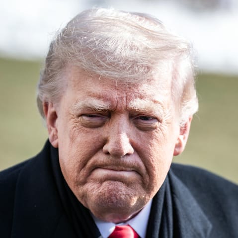 President Donald Trump on Jan. 27, 2026 on the South Lawn of the White House.