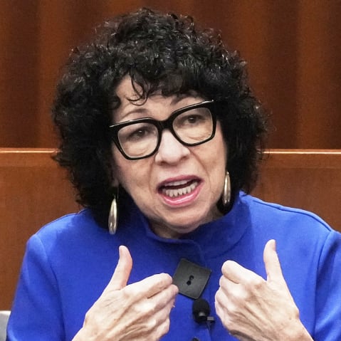 Supreme Court Justice Sonia Sotomayor speaks at the New York Law School's Constitution and Citizen Day Summit.