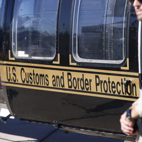 A U.S. Customs and Border Protection Black Hawk helicopter on Sept. 28, 2024, in San Diego.