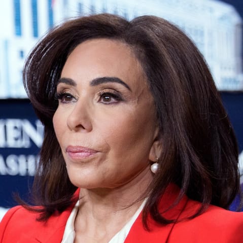 Jeanine Pirro during a news conference at the Department of Justice.