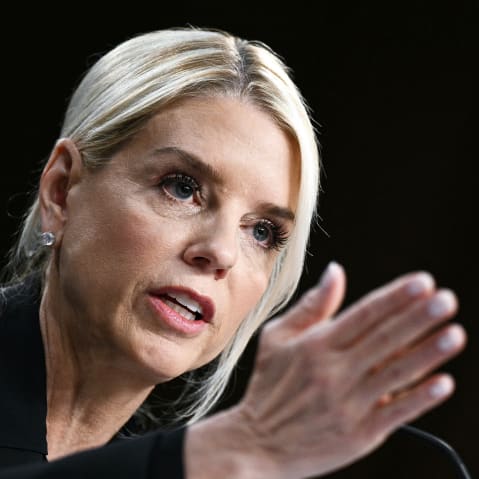 Pam Bondi on Oct. 7, 2025 on Capitol Hill in Washington, D.C.