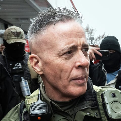 U.S. Border Patrol commander Gregory Bovino on Jan. 21, 2026, in Minneapolis.