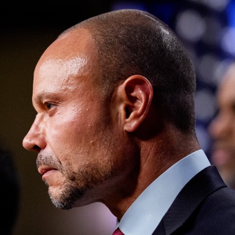 Dan Bongino at a news conference on Dec. 4 at the Department of Justice in Washington.