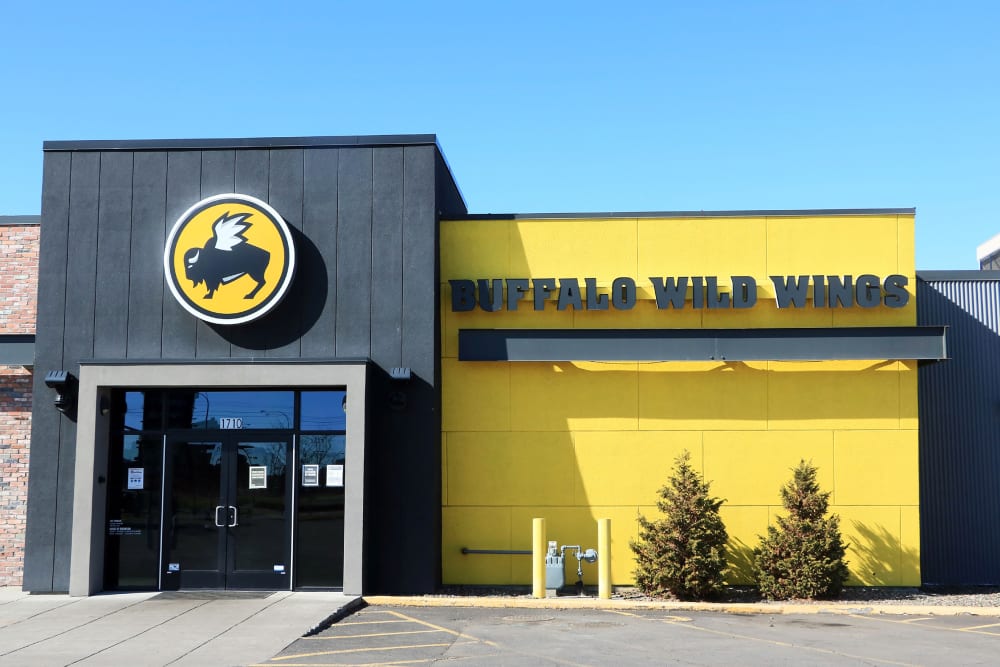 Buffalo Wild Wings restaurant entrance in Idaho.