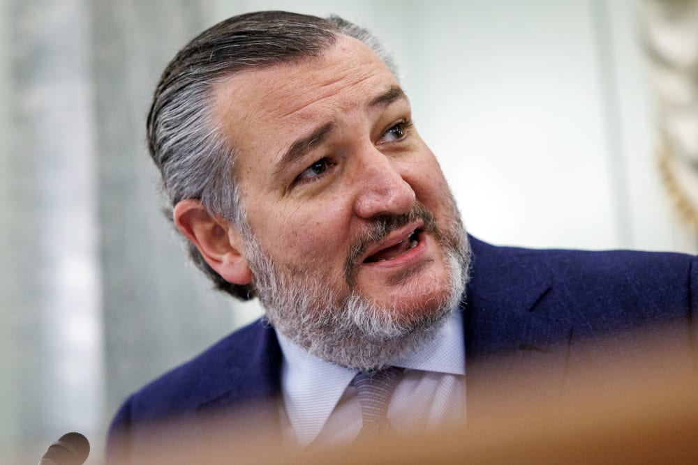 Sen. and Committee Chairman Ted Cruz during a Senate Commerce, Science, and Transportation Committee confirmation hearing.