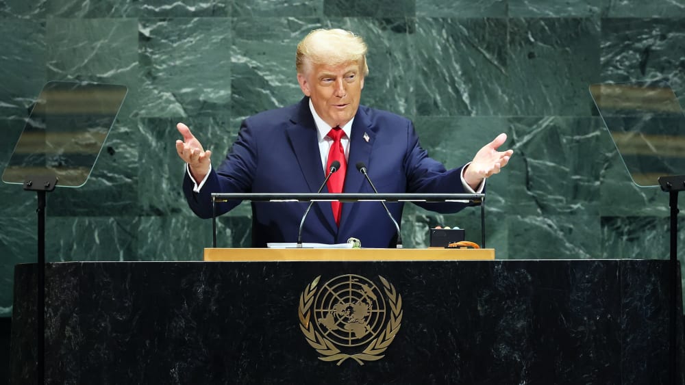 President Donald Trump during the United Nations General Assembly (UNGA) in New York City.