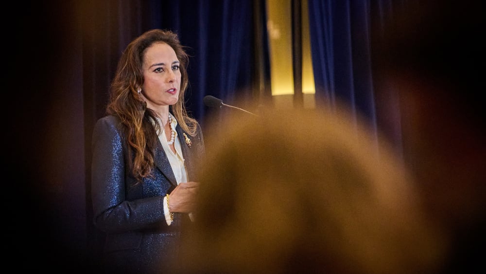 Harmeet Dhillon speaks at the National Conservatism Conference in Washington, D.C.