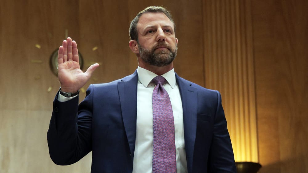 Sen. Markwayne Mullin is sworn in.
