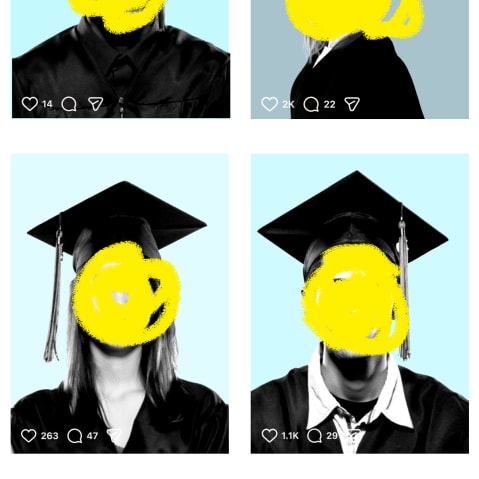 an illustration of yearbook photos