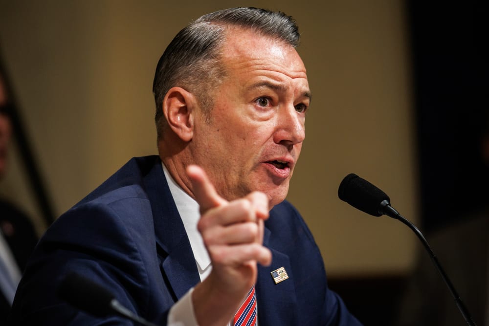 Acting Director of U.S. Immigration and Customs Enforcement (ICE) Todd Lyons testifies during a House Homeland Security Committee hearing on Feb. 10, 2026 in Washington, D.C.