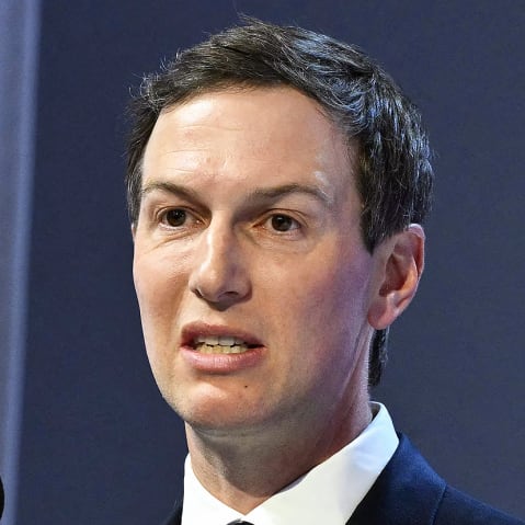 Jared Kushner speaks at the "Board of Peace" meeting during the World Economic Forum.