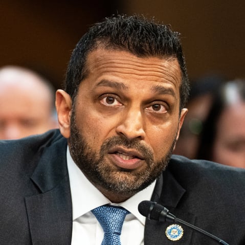 FBI Director Kash Patel testifies during the Senate Select Intelligence Committee hearing on “Worldwide Threats.”