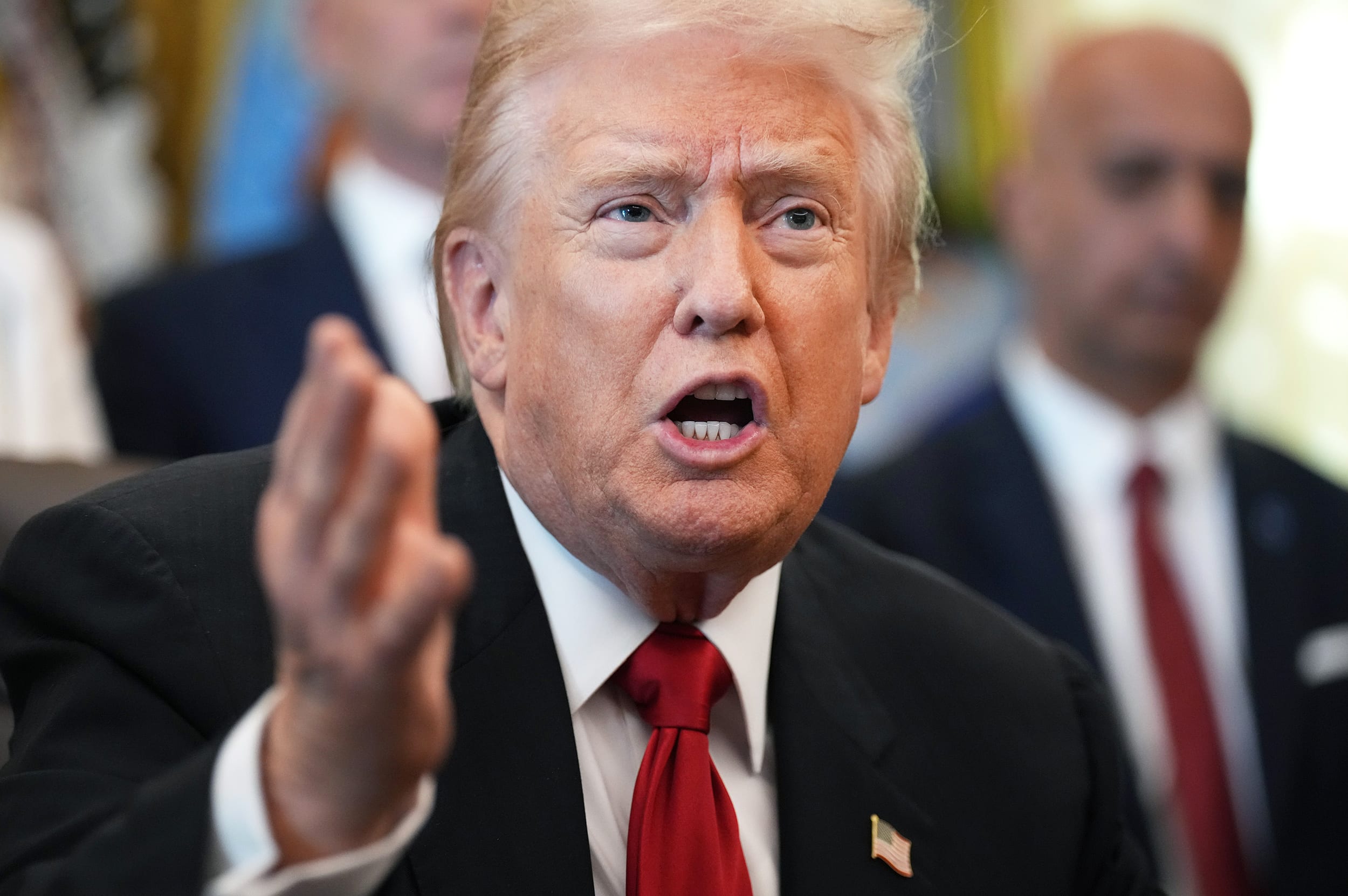 ‘In the old days, it was death’: Trump rages again against Democratic military veterans