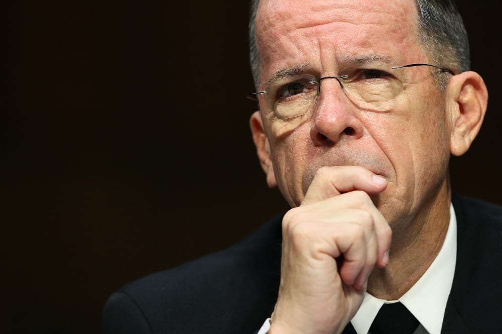 Image: U.S. Chairman of the Joint Chiefs of Staff Adm. Michael Mullen testifies before the Senate Armed Services Committee Sept. 22, 2011 in Washington