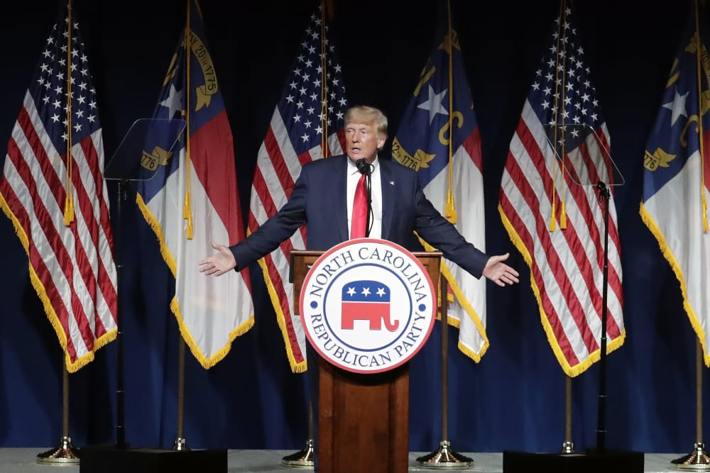 Image: Donald Trump speaks at the North Carolina Republican Convention
