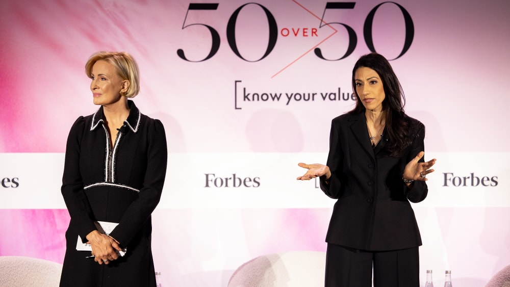 Mika Brzezinski and Huma Abedin.